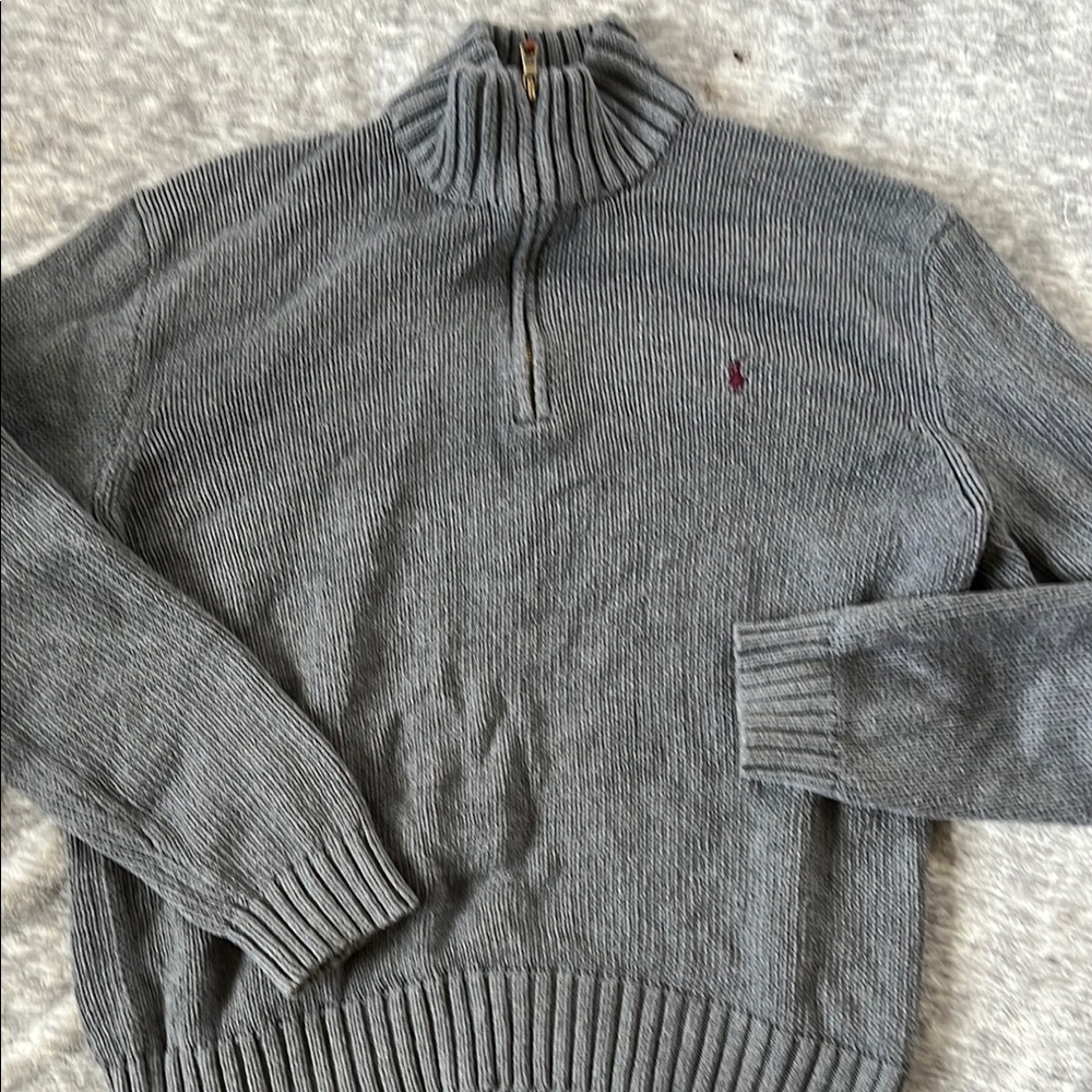 Polo by Ralph Lauren Gray Zip Up Sweater